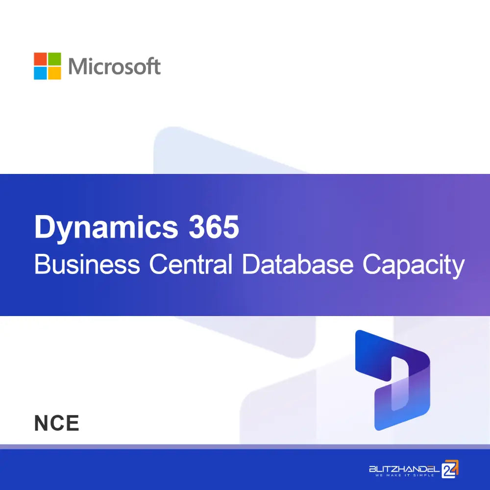 Prekročenie kapacity databázy Dynamics 365 Business Central (NCE)